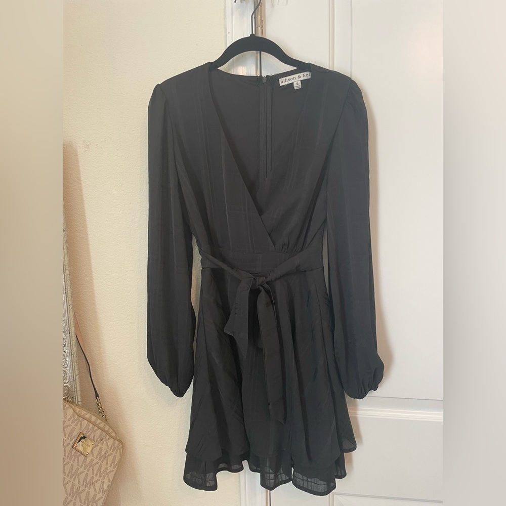 Allison & Kelle black tie romper